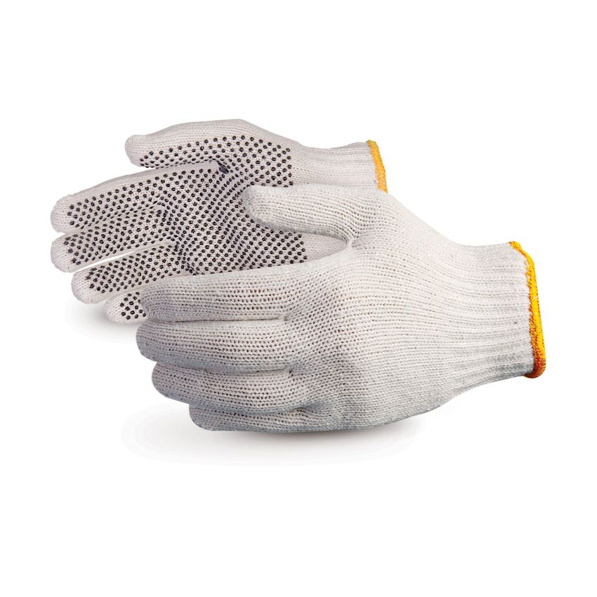 Sure Grip® Cotton/Poly Dotted Knit Gloves Dotted Grip Gloves Knit